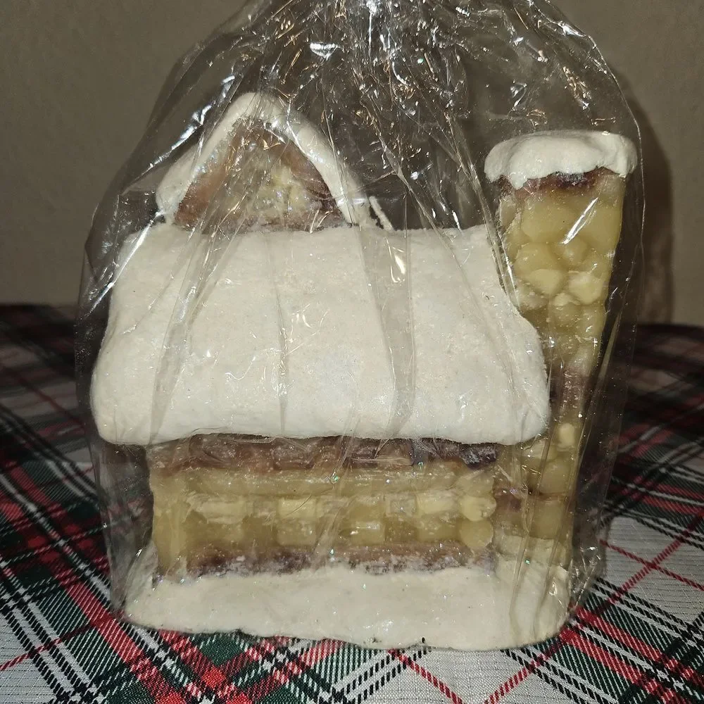 Charming and Cozy Figural Snowy Cottage Candle